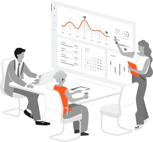 people look at analytics illustration