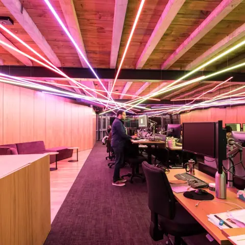 Crossfire office with team working