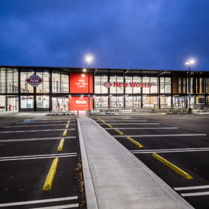 New world supermarket building